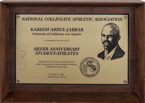 1994 National Collegiate Athletic Association Silver Anniversary Award Presented To Kareem Abdul-Jabbar (Abdul-Jabbar LOA)
